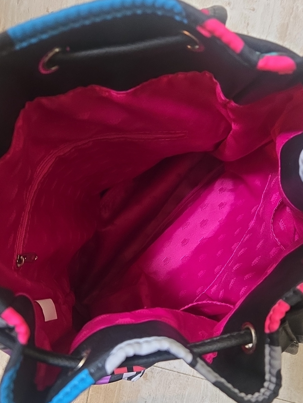 Juicy Couture Multi-Color Signature Multi-Zipper Backpack - Picture 7 of 10